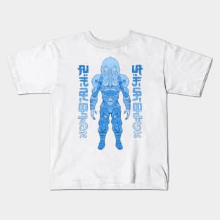 Blue Kaiju Fighter Kids T-Shirt